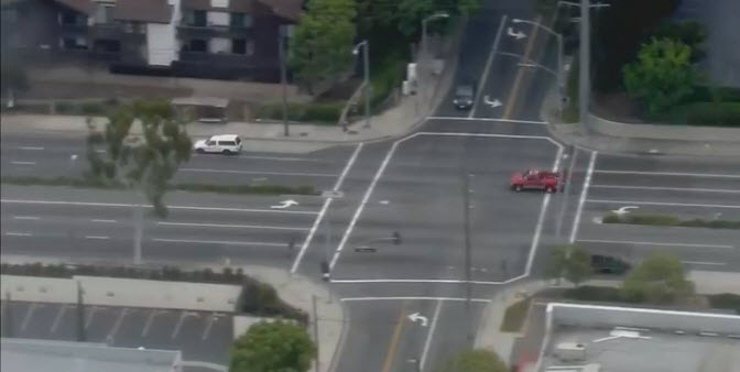 CHASE VIDEO: Long Beach Police Chasing Suspect in Red Truck | Law & Crime