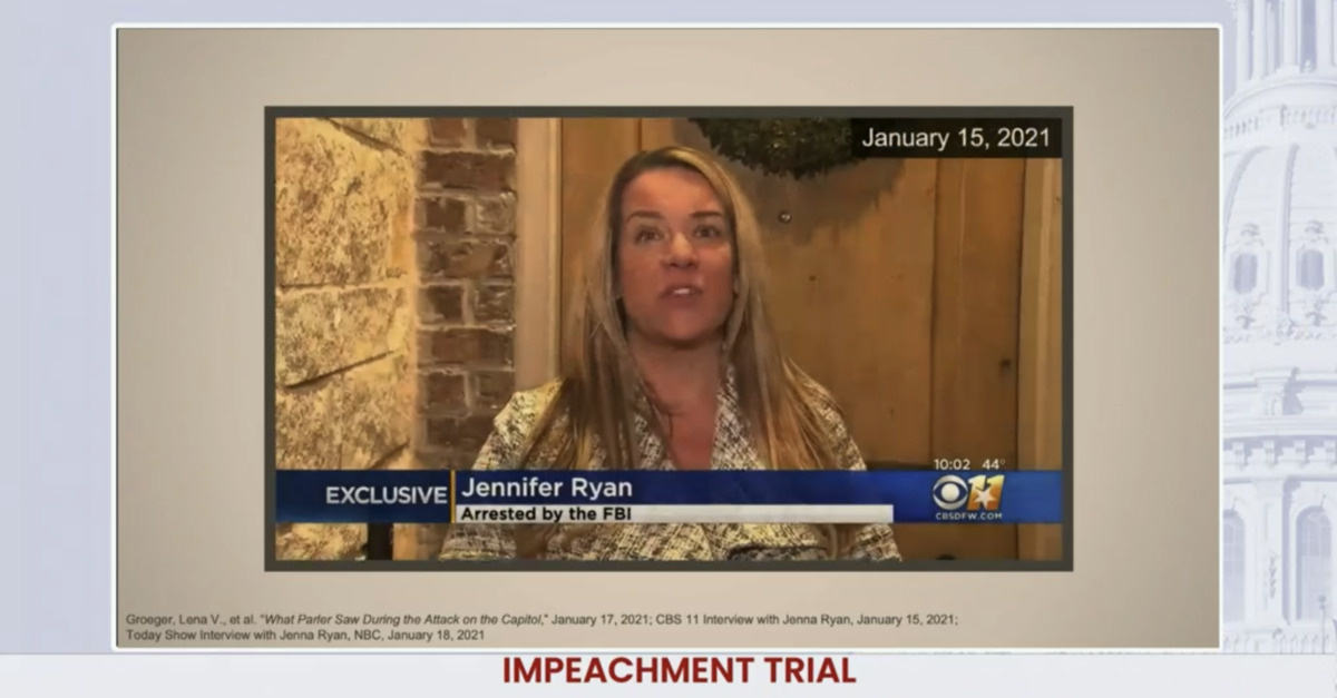 Democrats Highlight Jenna Ryan During Impeachment Trial Law&Crime