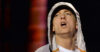 US rapper Eminem performs in France