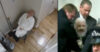 Left: Julian Assange is seen on surveillance video inside the Ecuadorian embassy. Right: Assange is removed from the embassy.