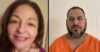 Eva Aragon, left, and Mark Valencia (Aragon photo from her obituary; Valencia's mugshot from San Miguel Detention Center)