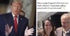 Trump and the post about presiding Justice Arthur's law clerk that the former president shared on Truth Social.
