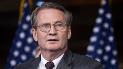 Rep. Tim Burchett (R-Tenn.) speaks during a House Freedom Caucus press conference on the Foreign Intelligence Surveillance Act (FISA) at the U.S. Capitol Feb. 13, 2024. (Francis Chung/POLITICO via AP Images)