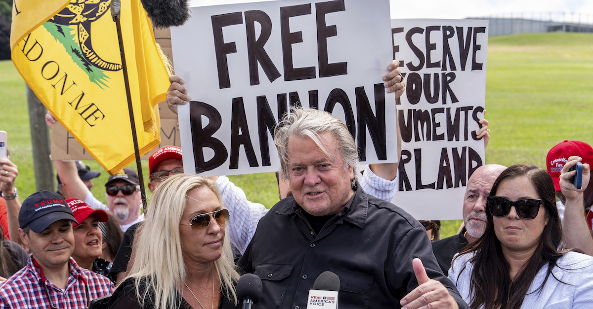 Steve Bannon cites law Trump signed in hopes of prison exit