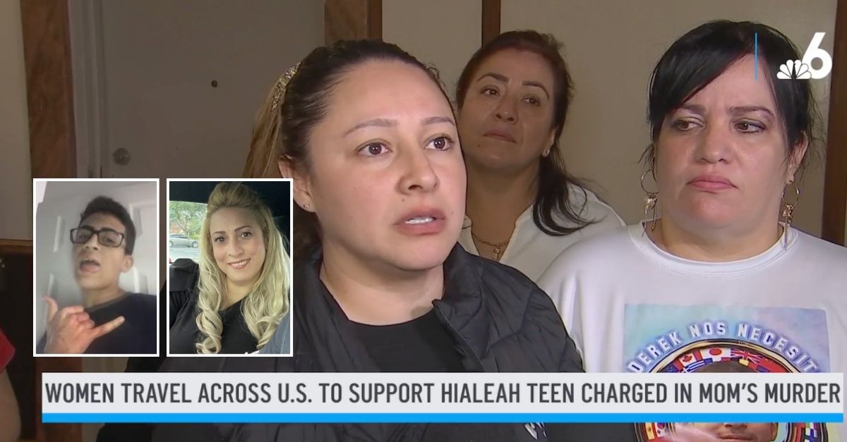 Moms rally for teen who allegedly murdered his mother