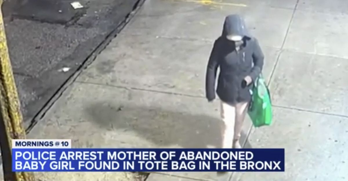 Bronx woman who abandoned baby in a tote bag surrenders