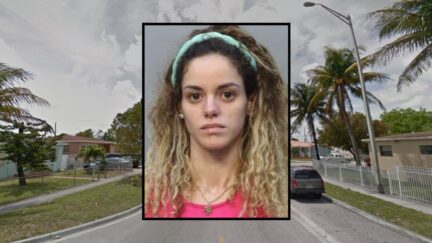 Background: The 700 block of West 37th Street, Hialeah, Fla. (Google Maps). Inset: Heidy Diaz-Torres (Miami-Dade Corrections and Rehabilitation).