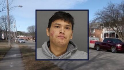 Inset: James C. Dorr (Brown County Jail). Background: The area where Dorr allegedly killed his addiction sponsor (WLUK).