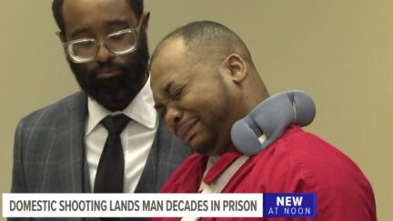 Vaughn Smith cries during his court appearance