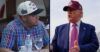 Left: Kilmar Abrego Garcia, a Salvadoran citizen who was living in Maryland and deported to El Salvador by the Trump administration, speaks in a hotel restaurant in San Salvador, El Salvador, Thursday, April 17, 2025. (Press Office Senator Van Hollen, via AP). Right: President Donald Trump speaks to reporters after arriving on Air Force One, Tuesday, June 10, 2025, at Joint Base Andrews, Md. (AP Photo/Alex Brandon)
