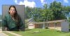 Inset: Krista Roy (St. Charles County Jail). Background: The Missouri home where she allegedly killed her 16-year-old son (Google Maps).