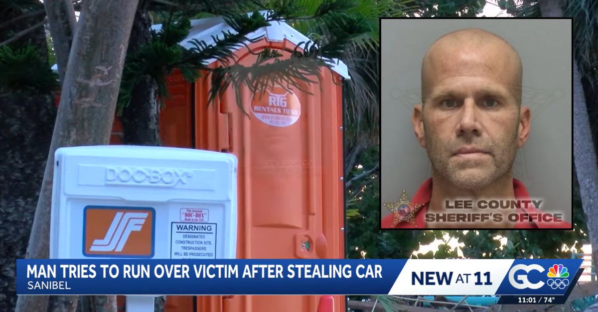 Florida man hid in porta potty after trying to hit worker with his own car: Police