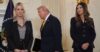 Left to right: Pam Bondi, Donald Trump, and Krist Noem.