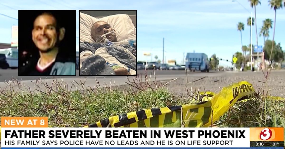 'Half of his brain is dead': Dad walking home from work beaten to within an inch of his life