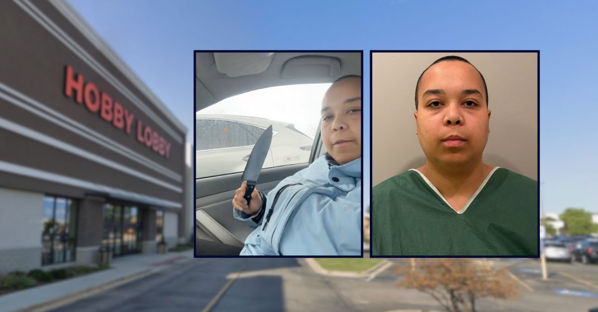 Woman allegedly posts confession after hitting 2 people with car then attacks man with knife