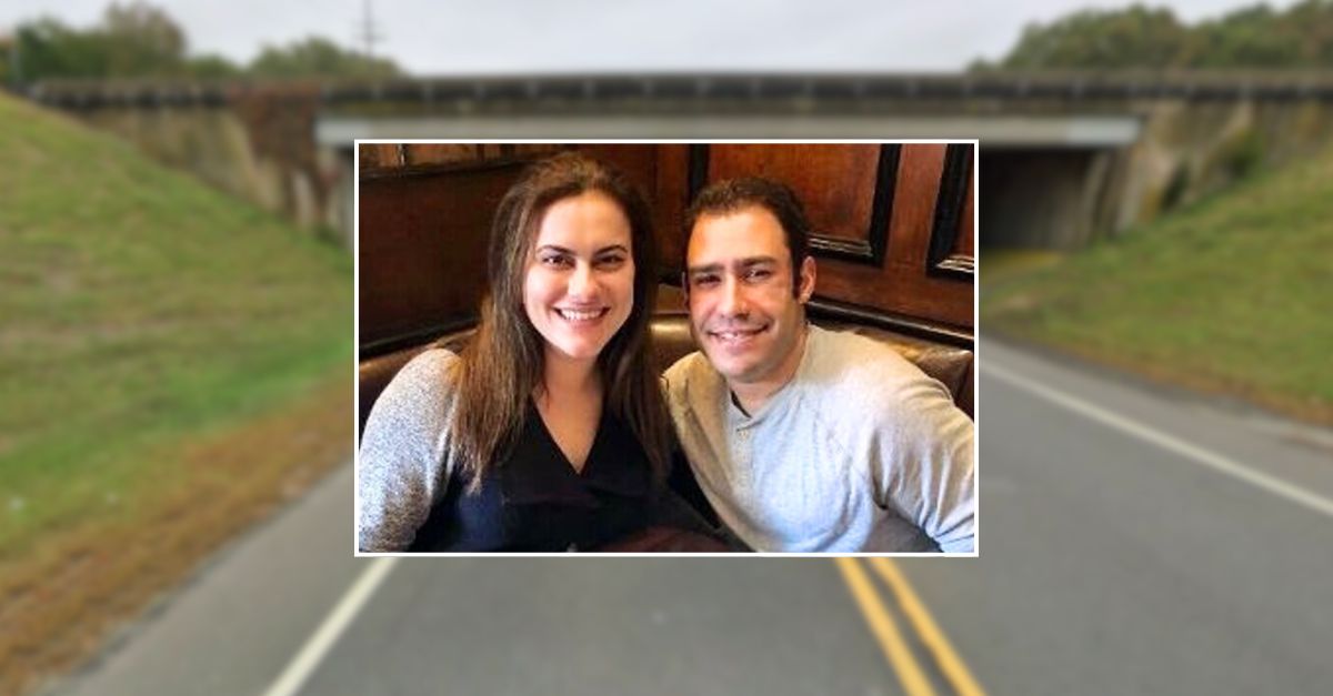 Cop on his way to work drives GMC Canyon off overpass and lands on married couple below