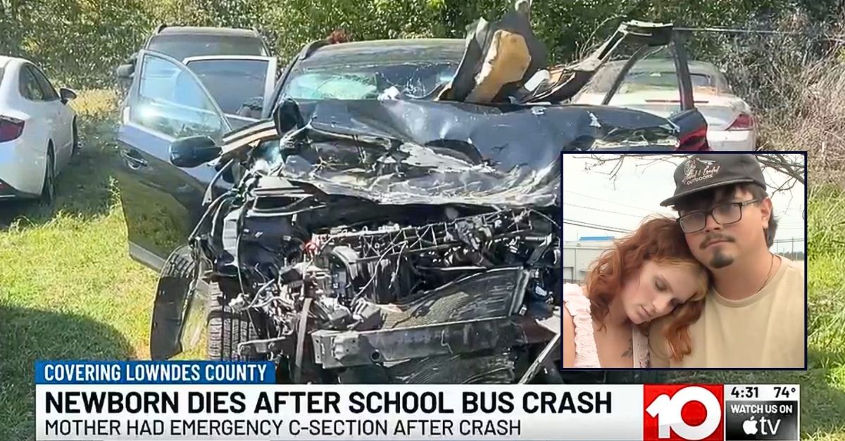 'My belly was on fire': Pregnant woman cries out in agony after bus driver 'ran' stop sign and obliterated car she was in, killing her unborn child, mom says