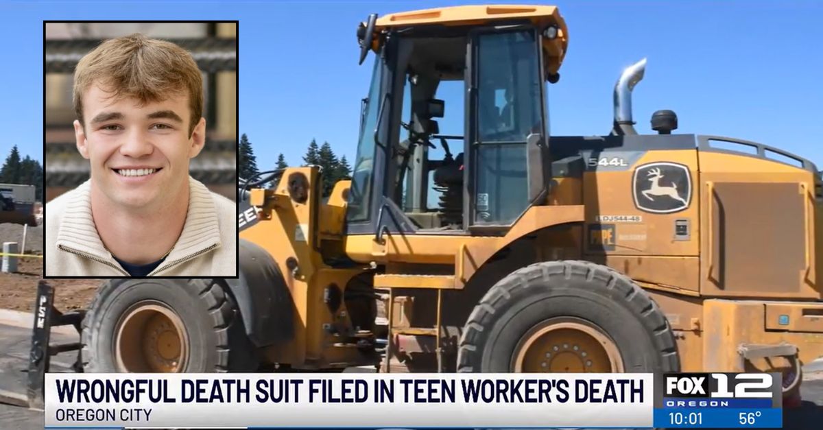'I only saw his little boots': Teen crushed to death at construction site by wheel loader while he was clearing debris from a hole, lawsuit says