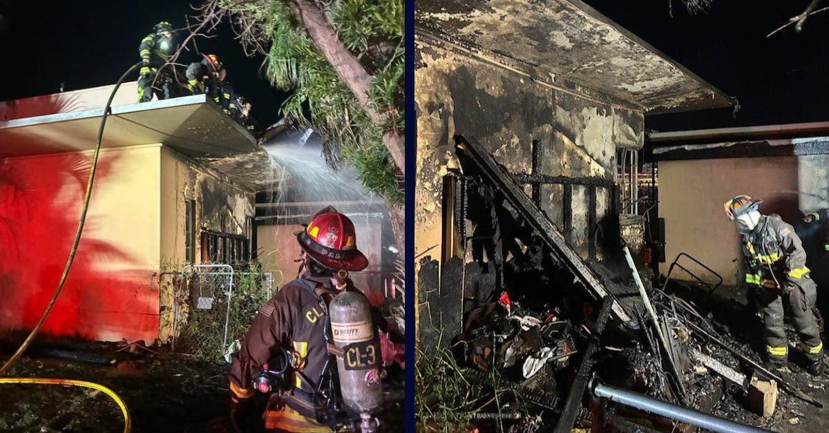 Woman angry at boyfriend said she would 'huff and puff and blow his house down'