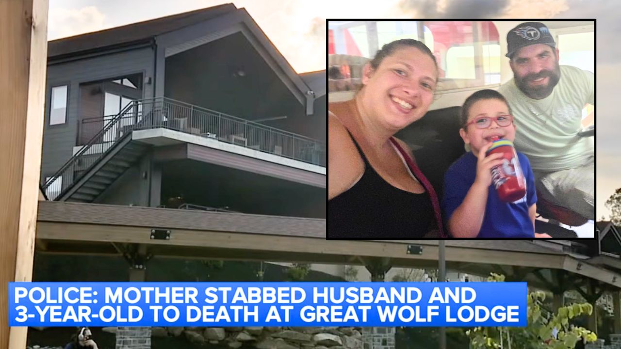 Woman tells cops she stabbed her husband and son to death with butcher knife: Police