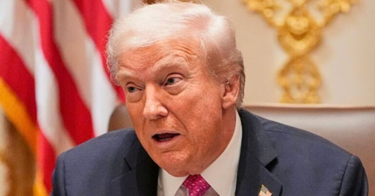 President Donald Trump speaks in the Cabinet Room of the White House, Friday, Oct. 17, 2025, in Washington (AP Photo/Alex Brandon).